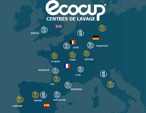 centres de lavage Ecocup