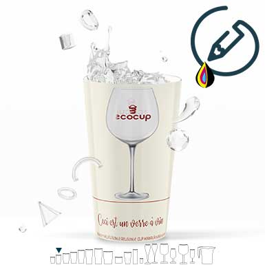 Ecocup ECO 18 de 15 cl personnalisé en impression quadrichromie